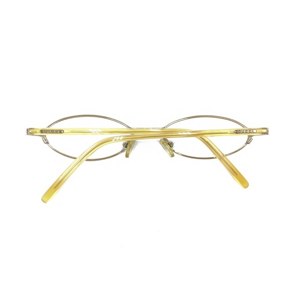 Gucci GG 1668 838 Gold Yellow Oval Eyeglasses Frames 49-19 135 Italy Designer - Picture 11 of 12